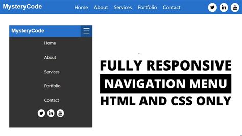 How To Create a Responsive Top Navigation Menu .